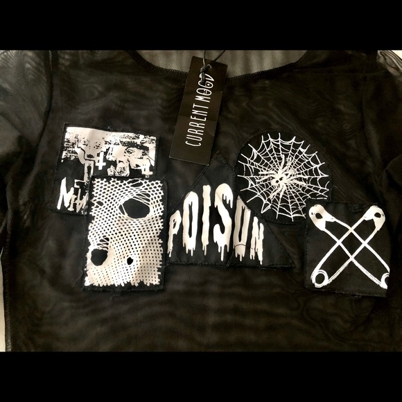 DOLLS KILL/ CURRENT MOOD POISON LOVE TOP NWT $50 M - Picture 6 of 14